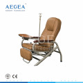 AG-AC006 stainless steel hospital luxurious foam folding chair bed with PVC mattress